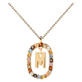 Colar Letra M Dourado