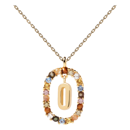 Colar Letra O Dourado