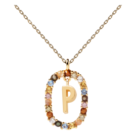 Colar Letra P Dourado