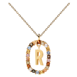 Colar Letra R Dourado