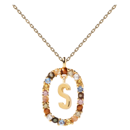 Colar Letra S Dourado