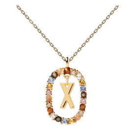 Colar Letra X Dourado
