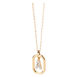 Colar Mini Letters A Dourado