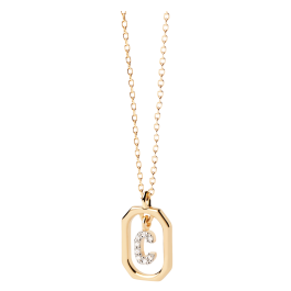 Colar Mini Letters C Dourado