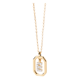 Colar Mini Letters E Dourado