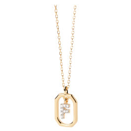 Colar Mini Letters F Dourado