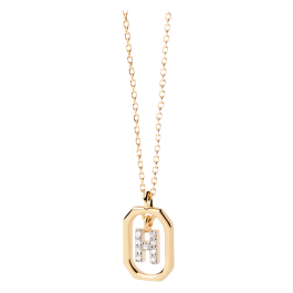 Colar Mini Letters H Dourado