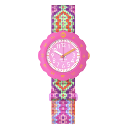 Relógio Flik Flak de criança rosa velcro