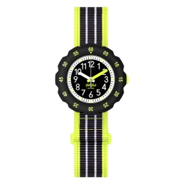Relógio Flik Flak de criança riscas velcro