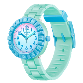 Relógio Flik Flak de criança azul e verde