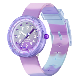 Relógio Flik Flak de criança roxo e azul