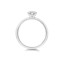 Anel Solitário True Love Ouro Branco 0.30ct