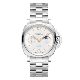 Luminor Due Luna Aço 38