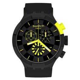 Relógio Swatch homem Cronógrafo Preto e Amarelo