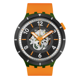 Relógio Swatch homem Preto e Laranja