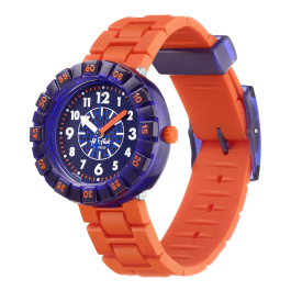 Relógio Flik Flak de criança laranja