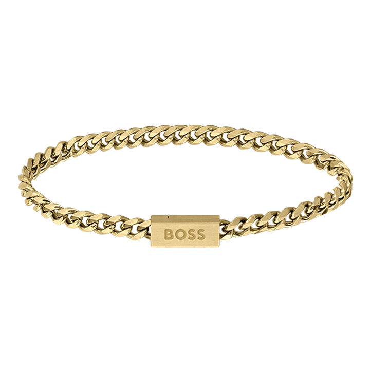 Pulseira Homem malha corrente dourada