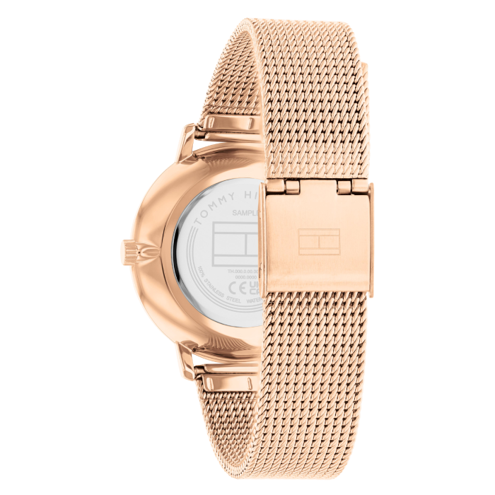 Relógio Mulher Aço Dourado Rosa