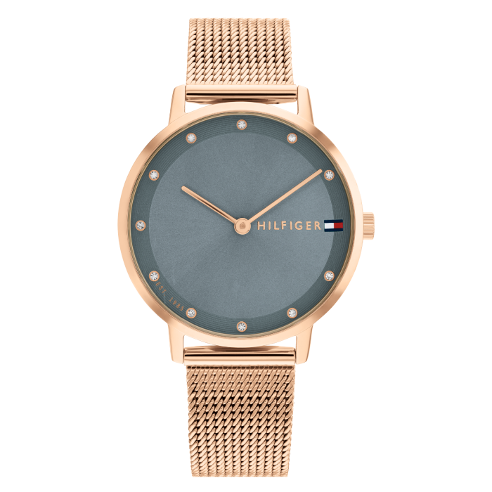 Relógio Mulher Aço Dourado Rosa