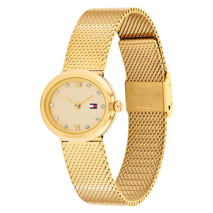 Relógio Mulher Aço IP Dourado