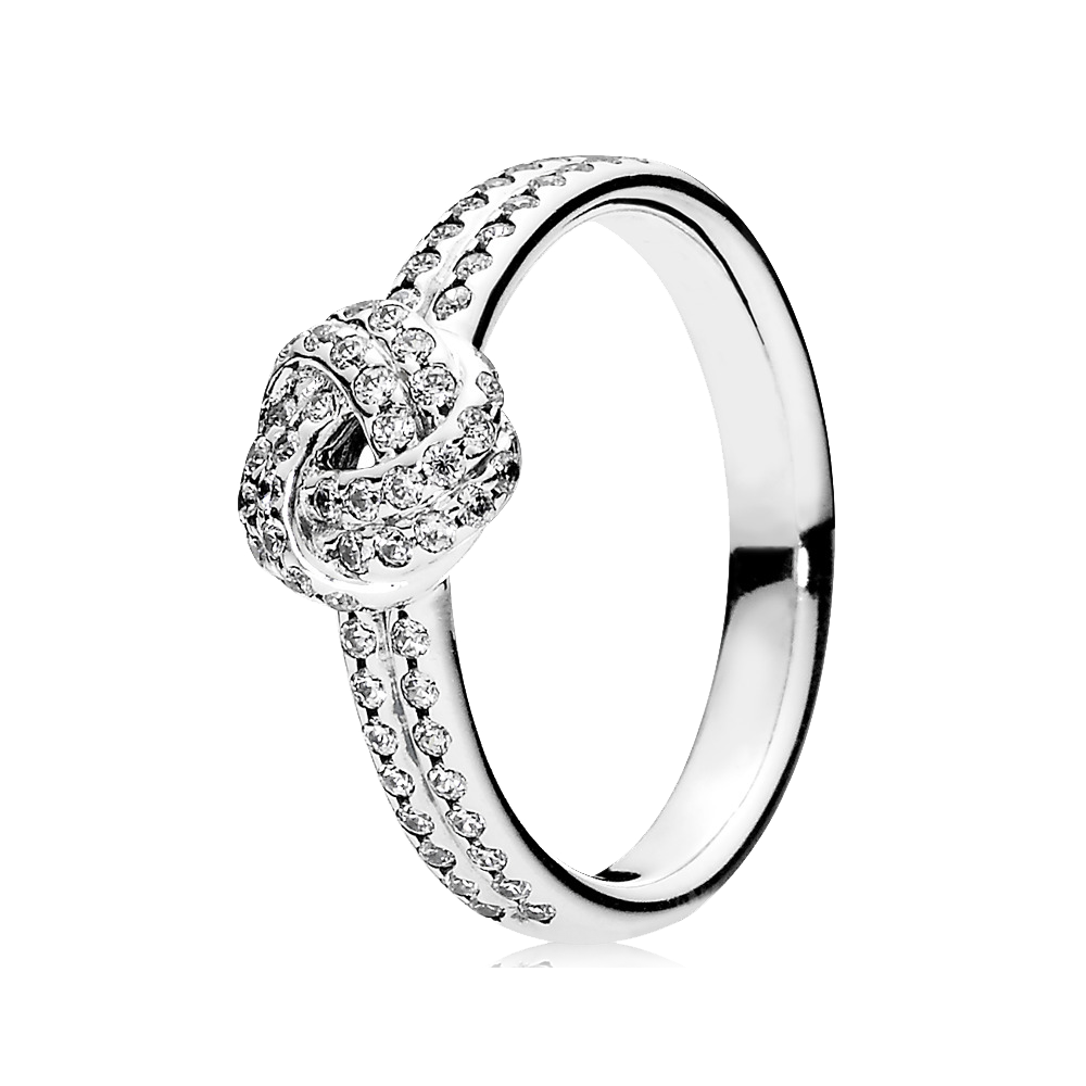 Love knot silver ring