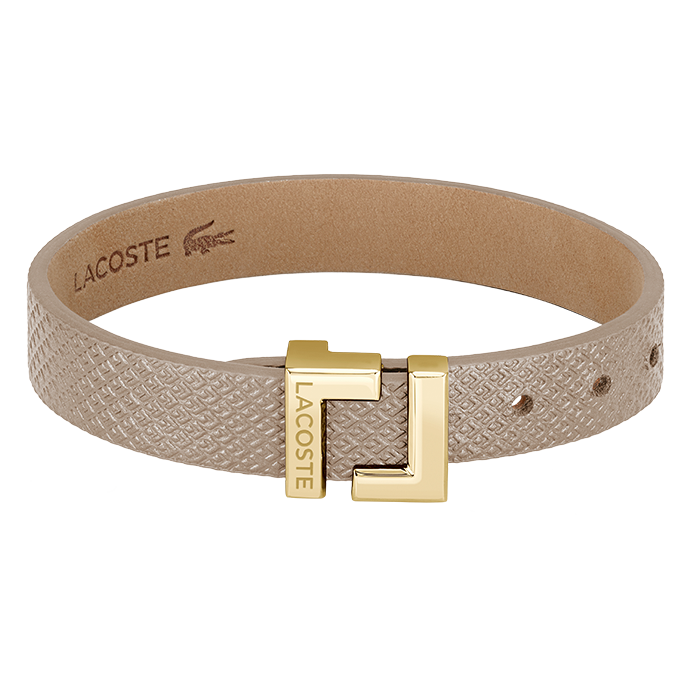 Pulseira Mulher pele e aço dourado LURA
