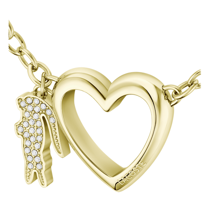 Colar Mulher Aço Dourado Love My Croc