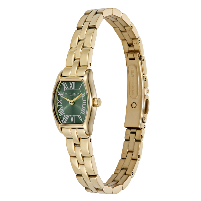 Relógio Mulher Tonneau Aço Dourado
