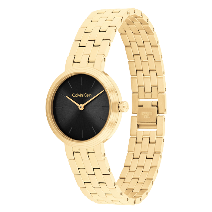 Relógio Senhora Dourado e Preto