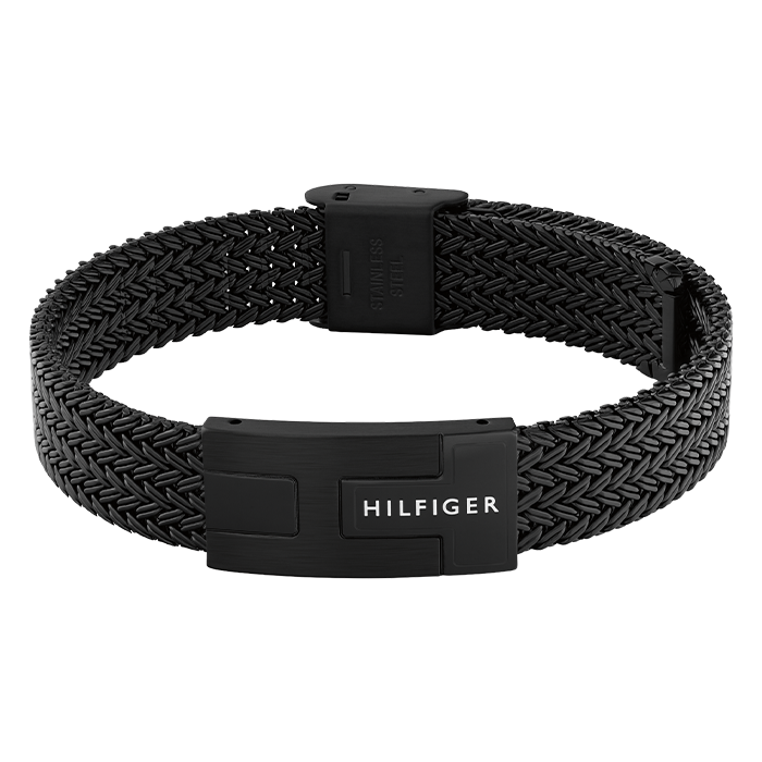 Pulseira Homem Malha Aço Preto