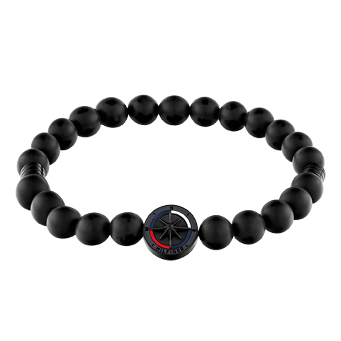 Pulseira Homem Aço IP Preto e Onix