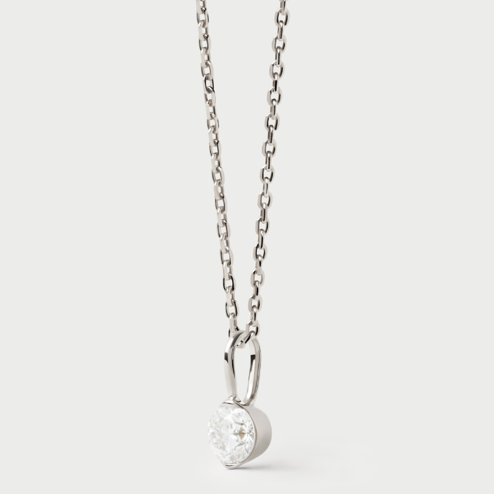 Pendente Grace Mini Ouro Branco Diamantes