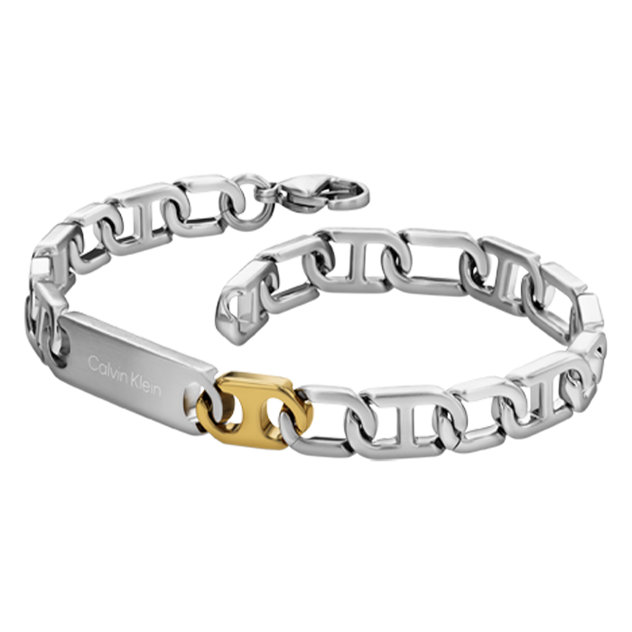 Pulseira Homem em Aço e Dourado