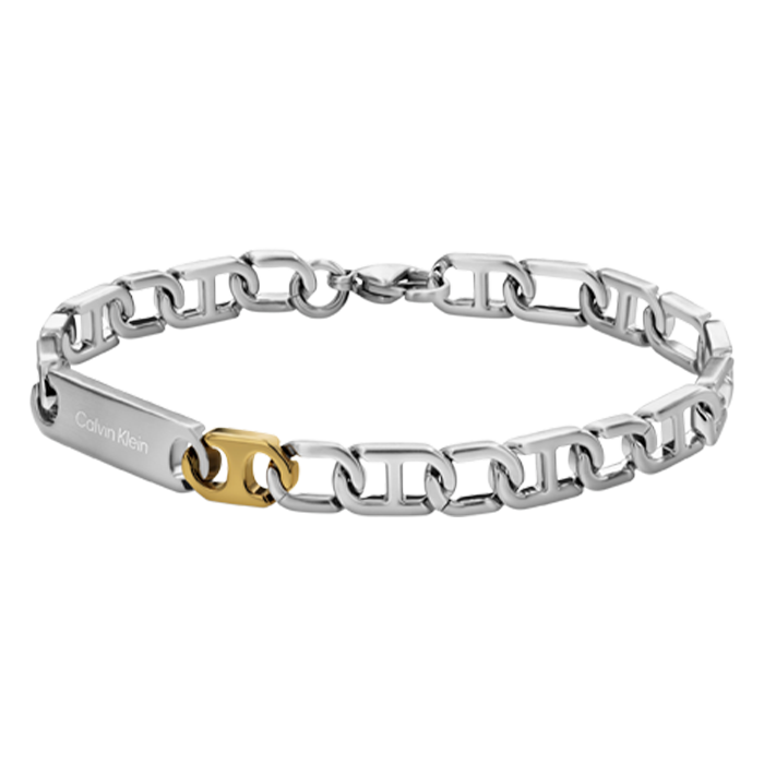 Pulseira Homem em Aço e Dourado