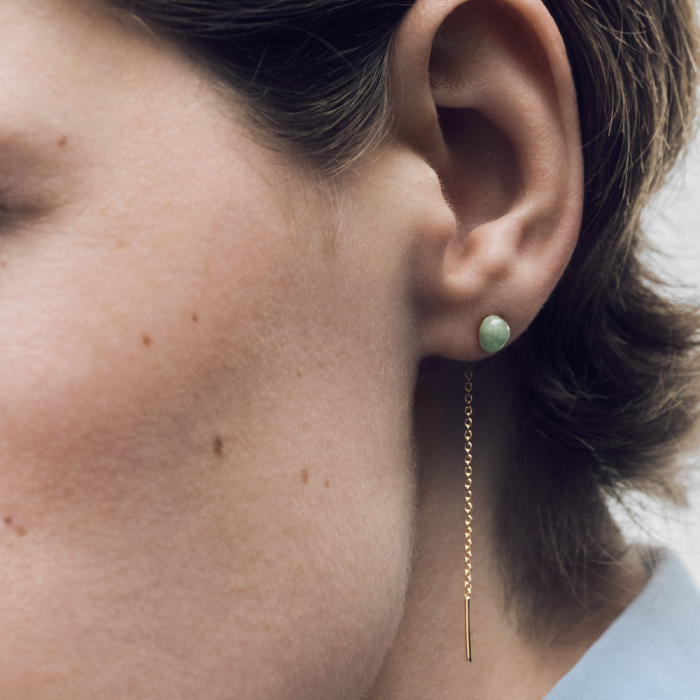 Brincos Green Aventurine Lyra