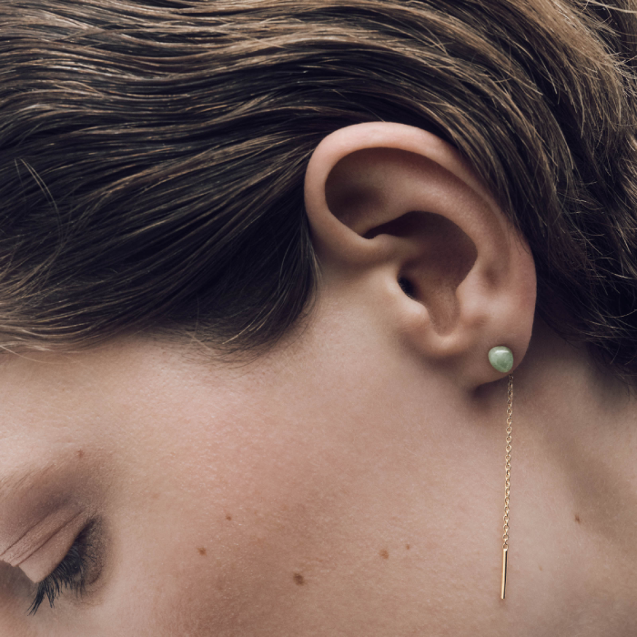 Brincos Green Aventurine Lyra