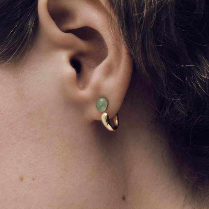 Brincos Green Aventurine Nova