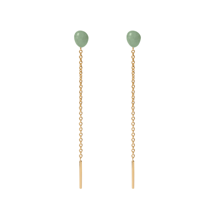 Brincos Green Aventurine Lyra