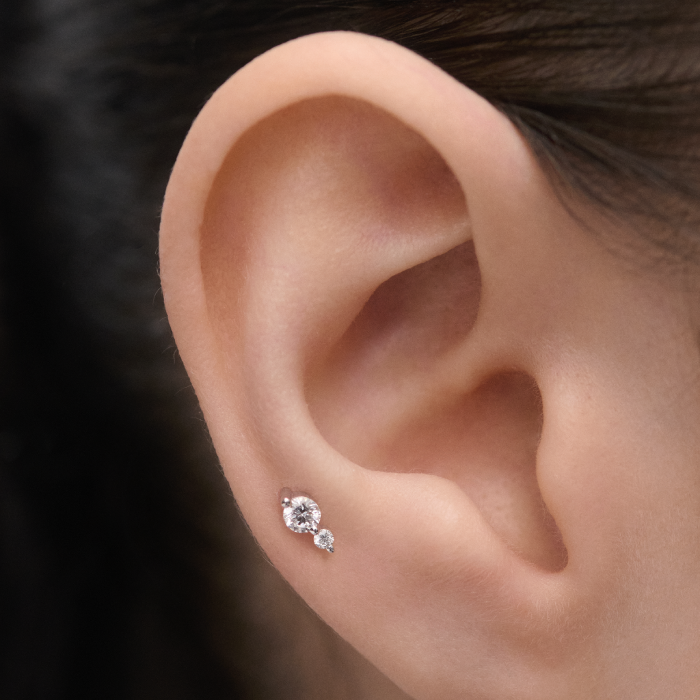 Piercing Eve Mini Ouro Diamantes
