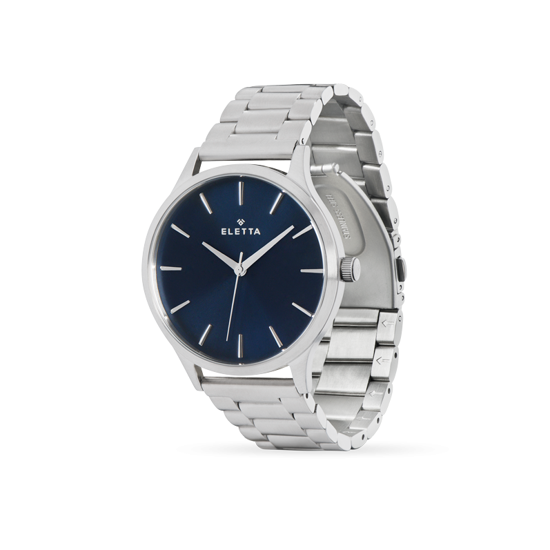 Relógio Homem New Classic XL Brushed Steel & Blue