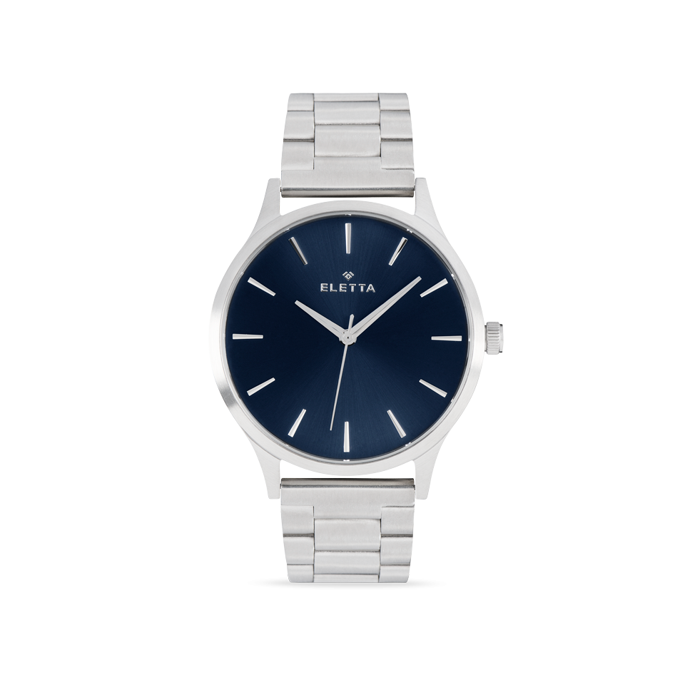Relógio Homem New Classic XL Brushed Steel & Blue