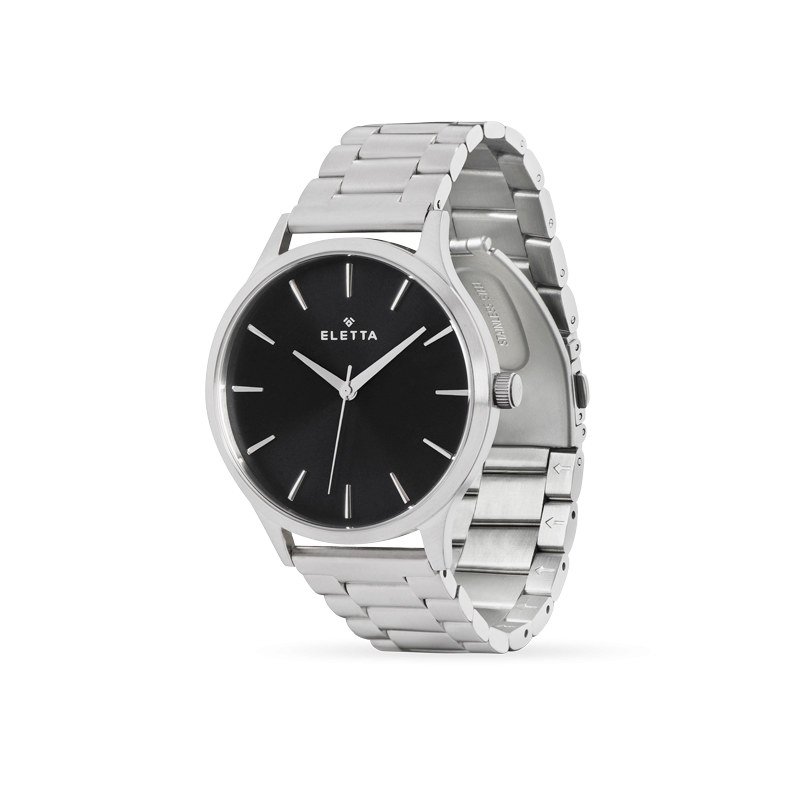 Relógio Homem New Classic XL Brushed Steel & Black