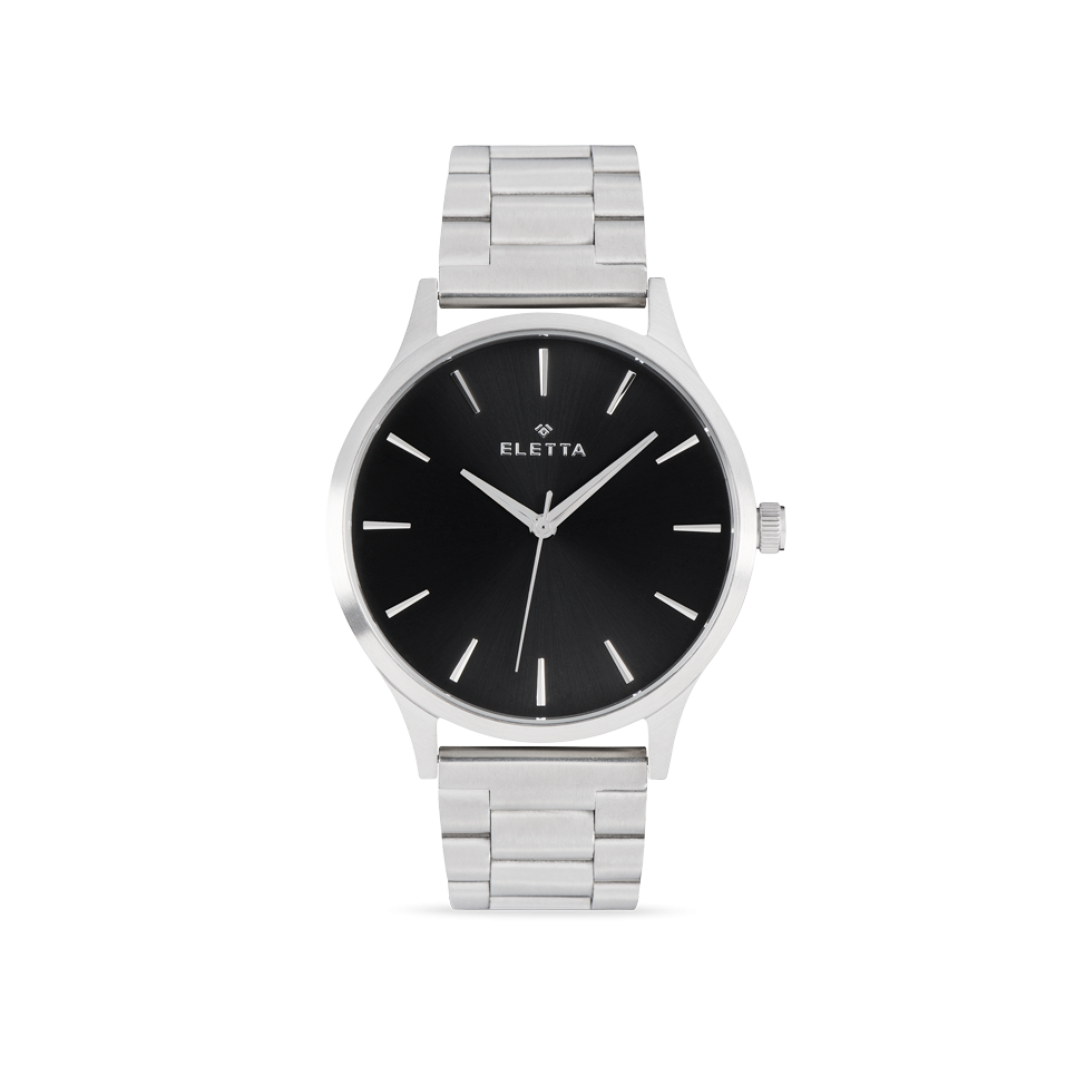 Relógio Homem New Classic XL Brushed Steel & Black