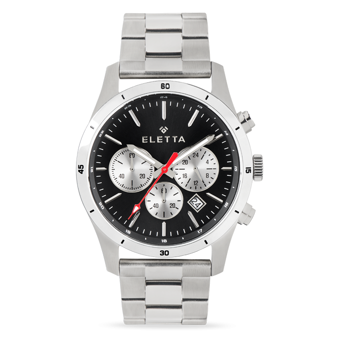 Relógio Homem Active Black & Silver