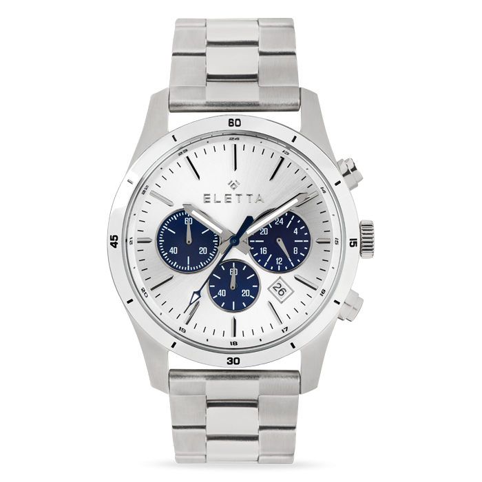 Relógio Homem Active Silver & Blue