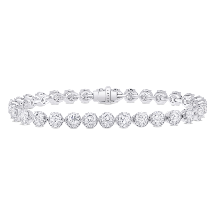 Pulseira Line Ouro Branco e Diamantes