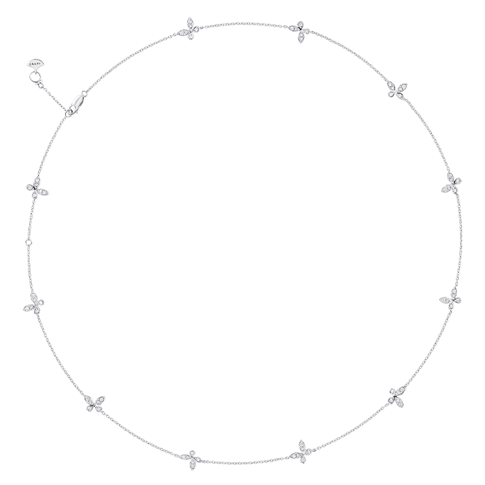 Colar Butterfly Petite Ouro Branco e Diamantes