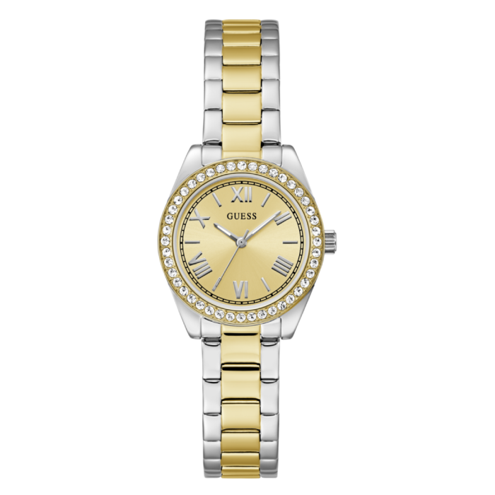 Relógio Feminino Mini Luna Bicolor com Brilhantes