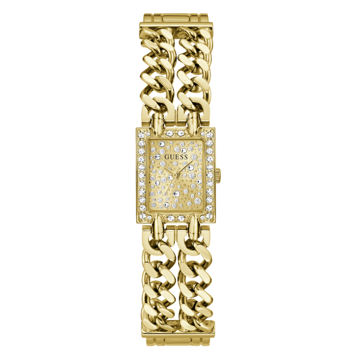 Relógio Feminino Micro Mod Dourado com Brilhantes