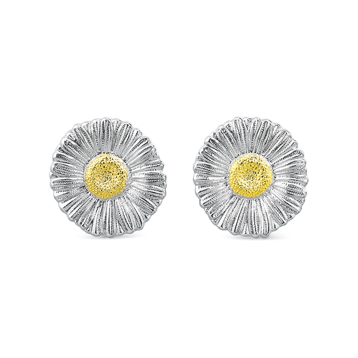Brincos Blossoms Daisy Prata e Vermeil